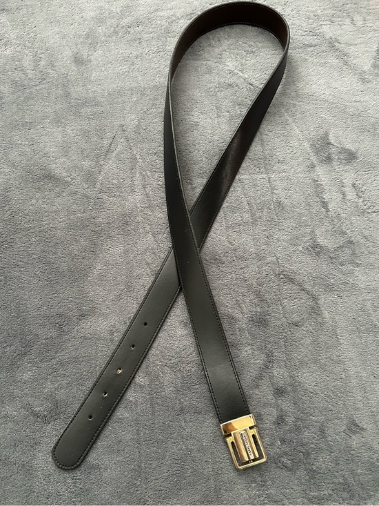 Pierre Cardin Accessories - Vintage Pierre Cardin Reversible Black Brown Leather Belt Gold Silver Buckle